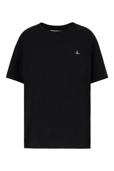 Vivienne Westwood T-shirt With Orb Embroidery Unisex In Black