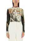 Vivienne Westwood Graphic Printed Turtleneck Top In Multicolour