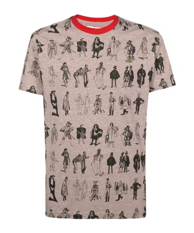 Vivienne Westwood T-shirt With Round Neck And Short Sleeves In Nude