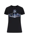 Vivienne Westwood Classic Black T-shirt With Iconic Orb Print