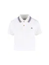 Vivienne Westwood Classic Polo With Multicolor Striped Detail In White