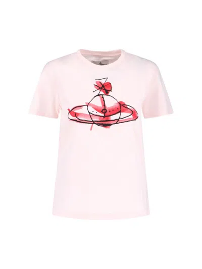 Vivienne Westwood Crew Neck Graphic Print Short Sleeves Top