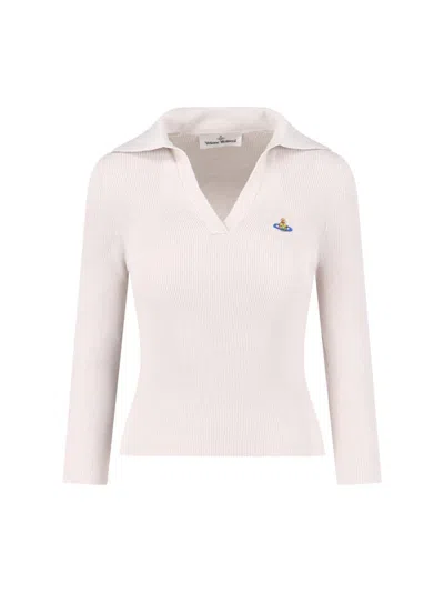 Vivienne Westwood Ribbed Texture Short Sleeves In White