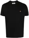 Vivienne Westwood T-shirt With Orb Embroidery Unisex In Black