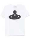 Vivienne Westwood Crew Neck Graphic Print Straight Hem In White