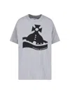 Vivienne Westwood Signature Sunken Orb Logo-print T-shirt In Grey