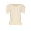 Vivienne Westwood Ribbed Hem Crewneck Top With Short Sleeves In Neutral