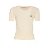 Vivienne Westwood Ribbed Hem Crewneck Top With Short Sleeves In White