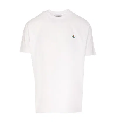 Vivienne Westwood Boxy-fit Logo T-shirt In White
