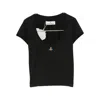 Vivienne Westwood Micro Lollo Scoop-neck T-shirt In Black