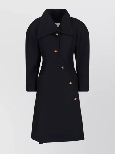 Vivienne Westwood Tailored Jacket With Large Collar And Pockets In Black