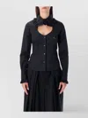 Vivienne Westwood Tailored Long Sleeve Shirt With Ruffled Collar In Black