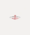 Vivienne Westwood Tammy Ring Silver Cubic Zirconia Unisex In Silver