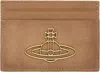 Vivienne Westwood Tan Oiled Leather Flat Card Holder