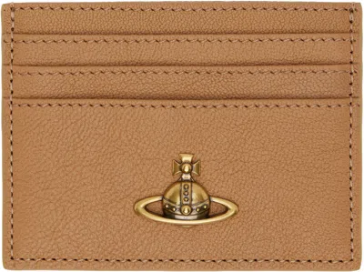 Vivienne Westwood Tan Washed Leather Card Holder