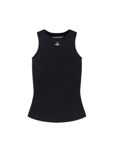 Vivienne Westwood Tank Top "orb" In Black