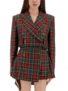 Vivienne Westwood Plaid Tailored Jacket With Notch Lapel And Button-detail Cuffs In Multi