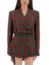 Vivienne Westwood Structured Plaid Peak Lapel Blazer In Multi