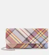 Vivienne Westwood Tartan Leather Clutch In Multicoloured