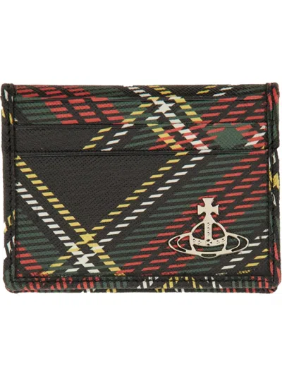 Vivienne Westwood Tartan Plaid Bi-fold Card Holder In Multi