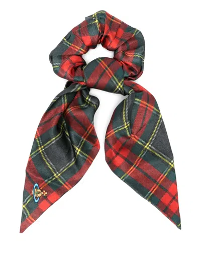 VIVIENNE WESTWOOD TARTAN-PLAID SCRUNCHIE