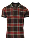 Vivienne Westwood Multicolor Polo Shirt With Orb Decoration On The Chest And All-over Tartan Motif In Cotton Man In Multi