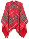 Vivienne Westwood Poncho Tartan Poncho Red Os-u Unisex In Red