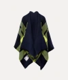 Vivienne Westwood Tartan Poncho Rtw Tartan Moonshine-tartan Os-u Unisex In Blue