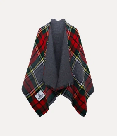 Vivienne Westwood Tartan Poncho Rtw Tartan Scarlet-tartan Os-u Unisex