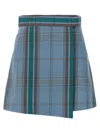 Vivienne Westwood Tartan Print Mini Skirt In Blue
