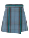 Vivienne Westwood Tartan Print Mini Skirt In Blue