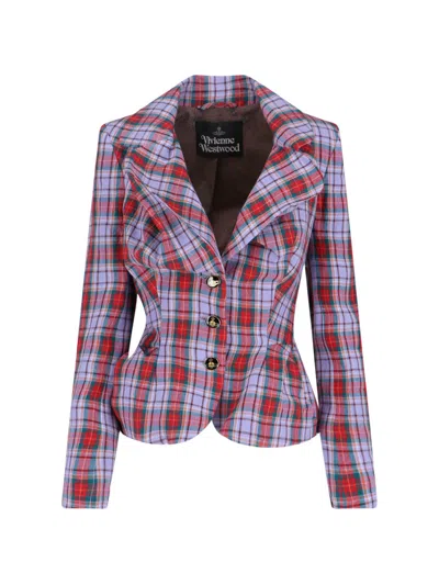 Vivienne Westwood Tartan Single-breasted Blazer In Multi