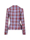 Vivienne Westwood Mens Multi Drunken Check Linen Jacket In Animal Print