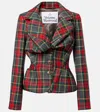 Vivienne Westwood Plaid Tailored Jacket With Notch Lapel And Button-detail Cuffs In Multi
