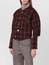Vivienne Westwood Tartan Wool Cropped Jacket With Long Sleeves In Red