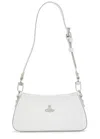 Vivienne Westwood Tasha Crocodile-effect Leather Shoulder Bag In White