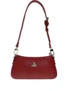 Vivienne Westwood Tasha Crocodile-effect Shoulder Bag In Red