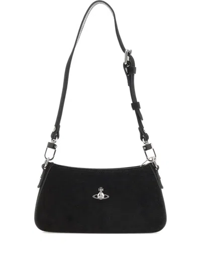 Vivienne Westwood Tasha Leather Shoulder Bag In Black