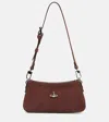 Vivienne Westwood Tasha Mini Suede Shoulder Bag In Brown