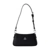 Vivienne Westwood Mens Black Tasha Leather Shoulder Phone Bag