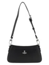 Vivienne Westwood Tasha Shoulder Phone Bag Leather Black In Black