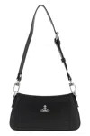 Vivienne Westwood Tasha Shoulder Phone Bag Leather Black In Black