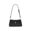 Vivienne Westwood Tasha Shoulder Phone Bag Leather Black In Black