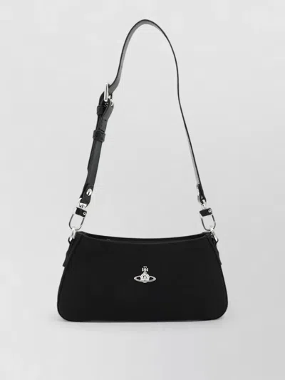 Vivienne Westwood Tasha Shoulder Phone Bag Compact Design In Black