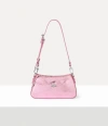 Vivienne Westwood Tasha Shoulder Phone Bag Metallic Crinkle Light-pink In Pink