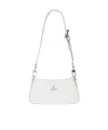 Vivienne Westwood Tasha Crocodile-effect Leather Shoulder Bag In White