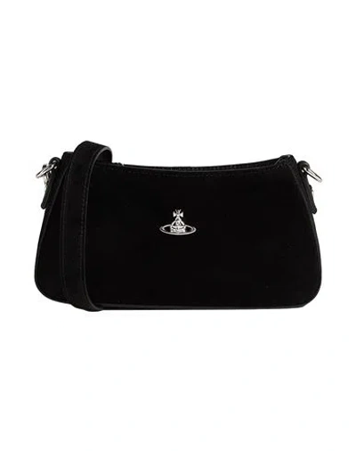 Vivienne Westwood Tasha Shoulder Phone Bag Faux Leather Black-3d-orb