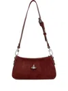 Vivienne Westwood Suede Shoulder Bag Adjustable Strap In Red