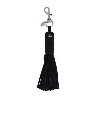Vivienne Westwood Tassel Keychain In Black