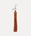 Vivienne Westwood Tassel Keyring Shiny Veget Tanned Camel One Size Unisex In Brown